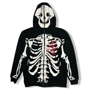 Y2K Mecca Skeleton Full Zip Hoodie